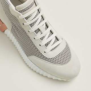 セール【HERMES】Sneakers Hip-Hop Hermes Blanc Leather Hip Hop Top High Sneakers Size 36